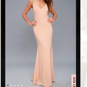Lulu’s Blush Pink Maxi Dress